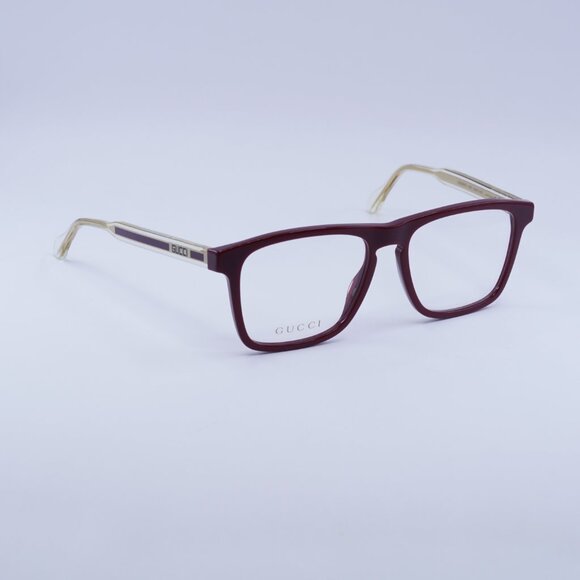🕶️ New Gucci GG0561O 003 Eyeglasses - Burgundy Frame 54mm - Picture 5 of 11